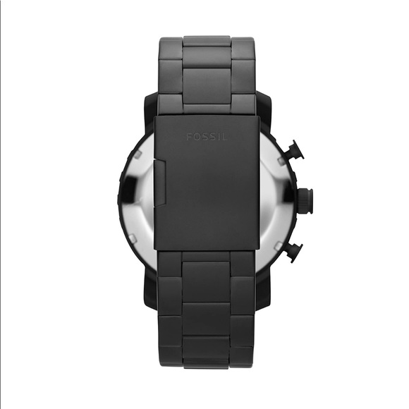 Fossil Men's Nate Blacktone Bracelet and Dial Watc - Picture 3 of 4
